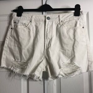 Articles Of Society Shorts White Cut Off Distressed 30 Gunge